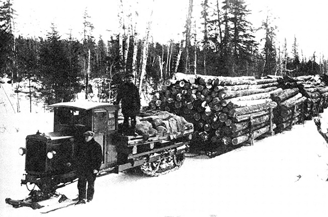 вывозка леса тракторами